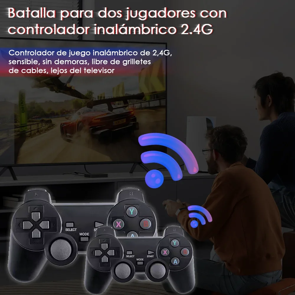 Console per videogiochi retrò Stick M8 Controller wireless 4K 20000 emulatori 9 giochi integrati Regalo compatibile con PS1 per bambini