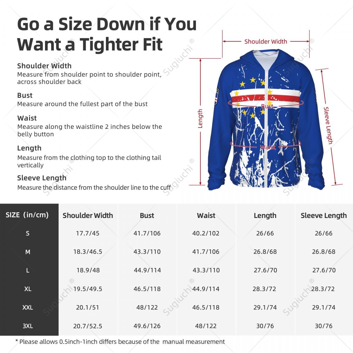 Capa verde bandeira proteção solar moletom com capuz roupas de proteção solar pesca ciclismo corrida secagem rápida manga longa com zíper poliéster