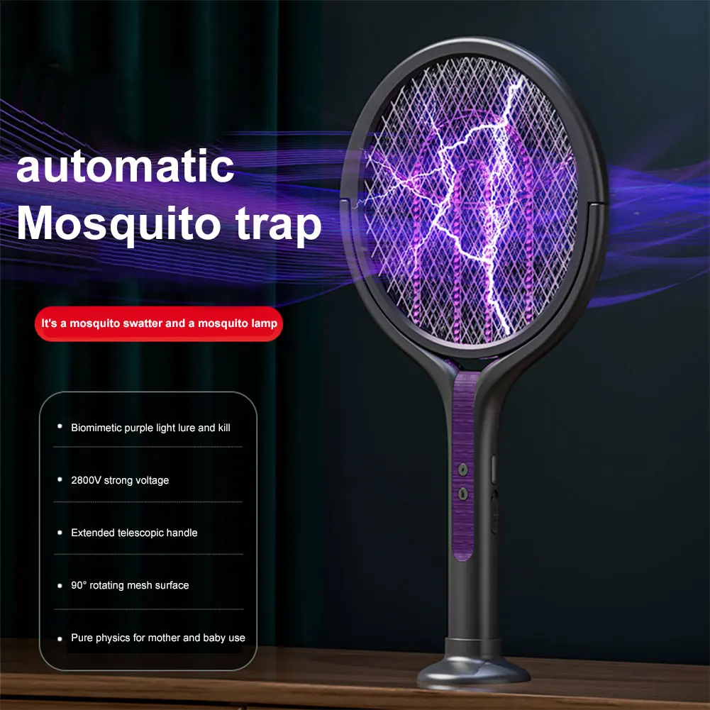 Scacciamosche elettrico multifunzionale 2 in 1 Scacciamosche retrattile Scacciamosche Scacciamosche ricaricabile USB