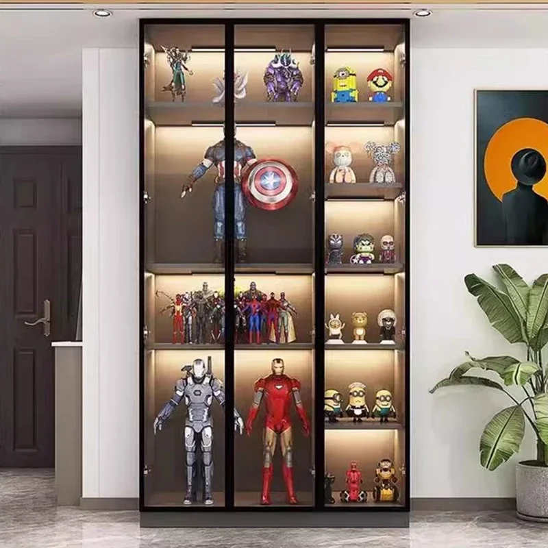 ตู้โชว์ตู้ชั้นวางเอกสารไวน์ห้องใต้ดินกระจกตู้เก็บไวน์ติดผนังห้องนั่งเล่นตู้เย็น vitrinas de vidrio เฟอร์นิเจอร์บาร์ในร่ม