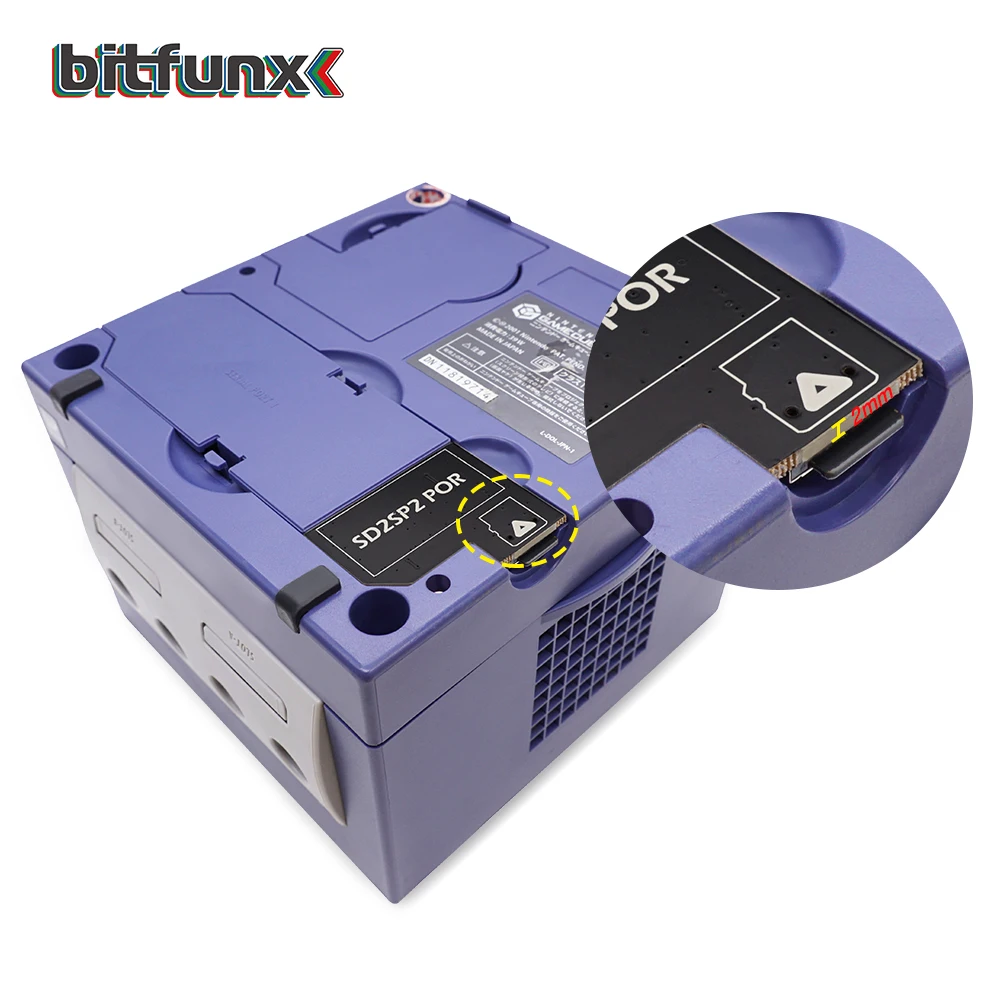Bitfunx V1.3 SD2SP2 Pro adaptador de tarjeta SD carga SDL tarjeta Micro SD lector de tarjetas TF para Nintendo Gamecube NGC NTSC puerto serie 2