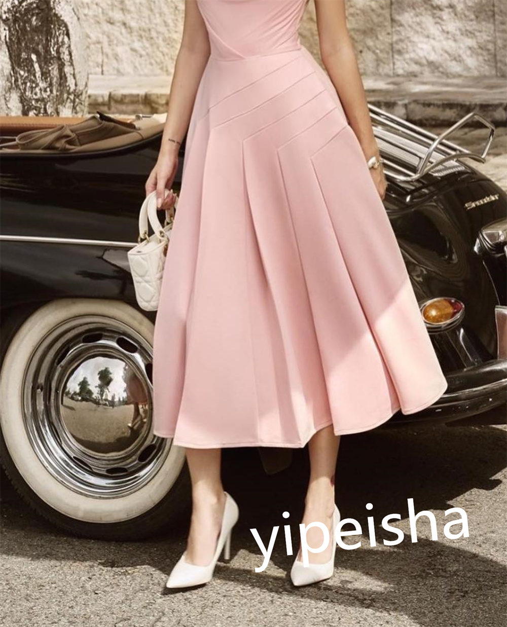Personalizado jiayigong clássico estilo moderno formal noite de um ombro a linha plissados vestidos de ocasião sob medida