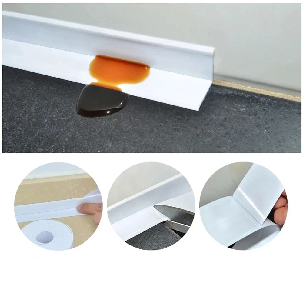 Pegatinas de pared impermeables para baño, cintas de sellado, tiras adhesivas de sellado de PVC, cinta para borde de fregadero, accesorios de baño y cocina, 1 ud.