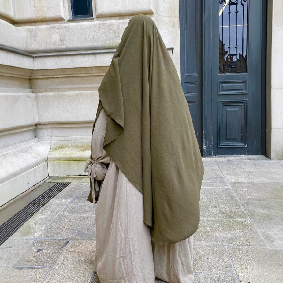 Women Plain Prayer Shawl Wraps Instant Scarf Hijab Large Single Layer Clothing Abaya Muslim Headscarf black