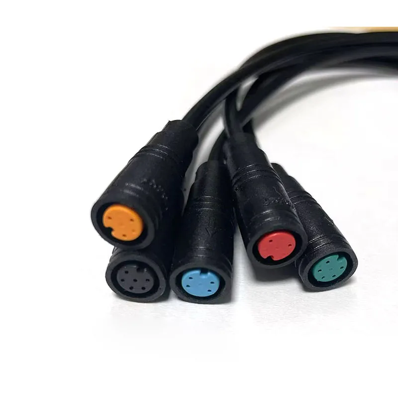 M8 2 3 4 5 6 pines para Sensor de velocidad de bicicleta eléctrica Cable de extensión hembra a hembra conector impermeable para bicicleta eléctrica cable eléctrico