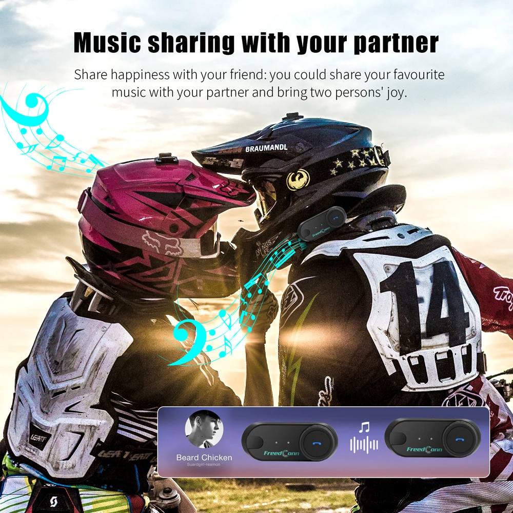 Freedconn Helm Bluetooth Headset Groep Motor Intercom Koptelefoon FM Muziek Delen Intercomunicador tot 6 rijders T Com VB