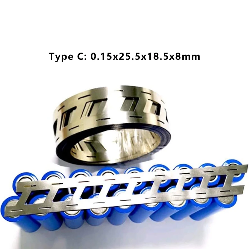 10 メートル 2P 18650/21700 ニッケルメッキストリップ 0.15 × 27 ミリメートル間隔 20.2 ミリメートルバッテリースポット溶接 DIY バッテリーパックに使用