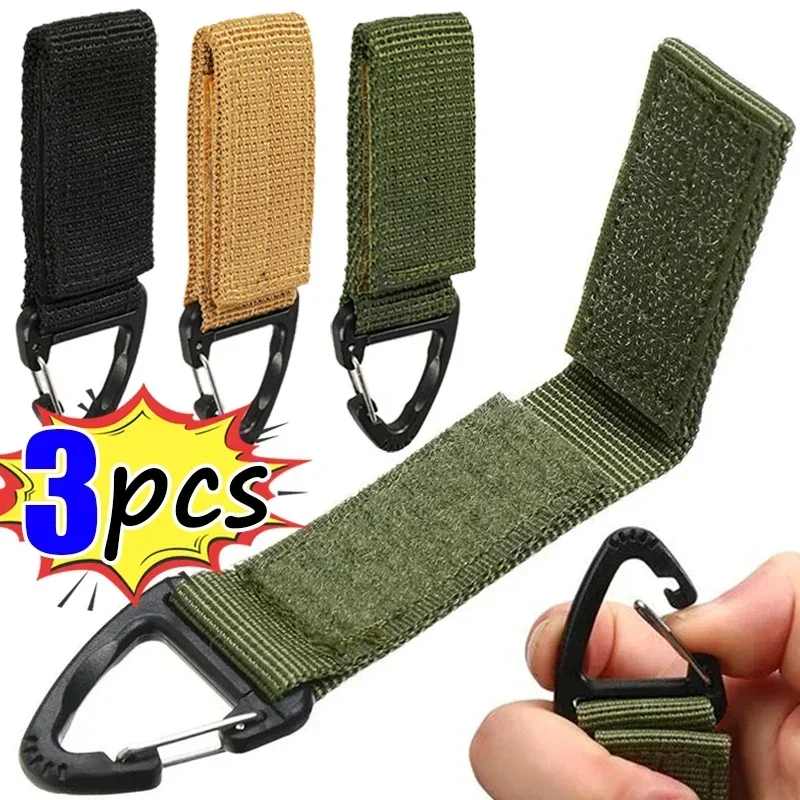 Mosquetón para acampar al aire libre, mochila táctica Molle de nailon, gancho para llave, sistema de hebilla de correas, hebilla de cinturón, accesorio de escalada colgante