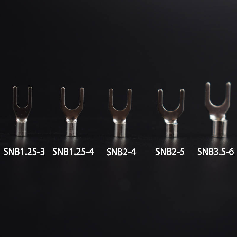 320Pcs/Box 10 In 1 Terminals Non-Insulated Ring Fork U-type Brass Terminals Assortment Kit Cable Wire Connector Crimp Spade
