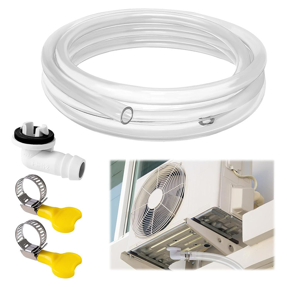 Mangueira de drenagem de ar condicionado, 3/6 pés, kits de drenagem de batente dividido, conector de mangueira de extensão, junção de tubos de água condensados