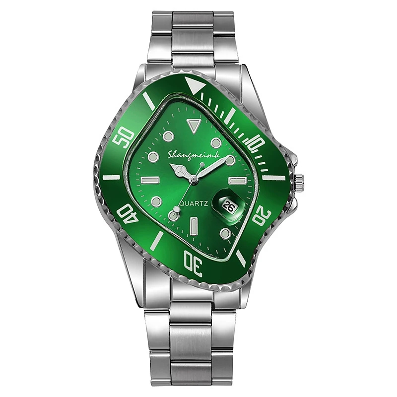 Reloj informal de cuarzo para Hombre, cronógrafo de negocios, a la moda, con calendario, verde, agua, fantasma, deportivo