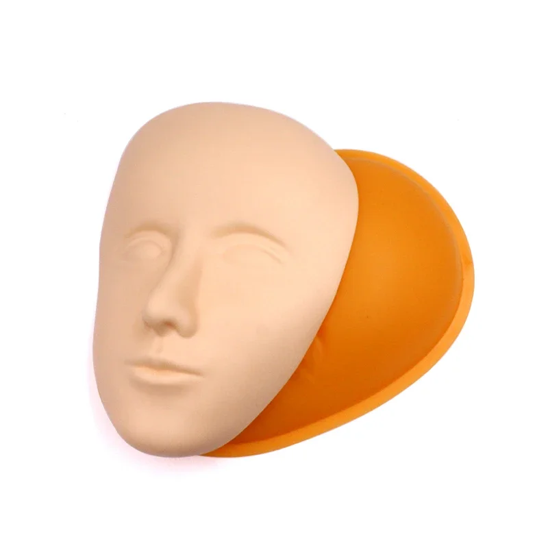 5D Mặt Hình Xăm Huấn Luyện Đầu Silicone Thực Hành Thường Trực Trang Điểm Môi Lông Mày Hình Xăm Da Hình Nộm Búp Bê Mặt Đầu
