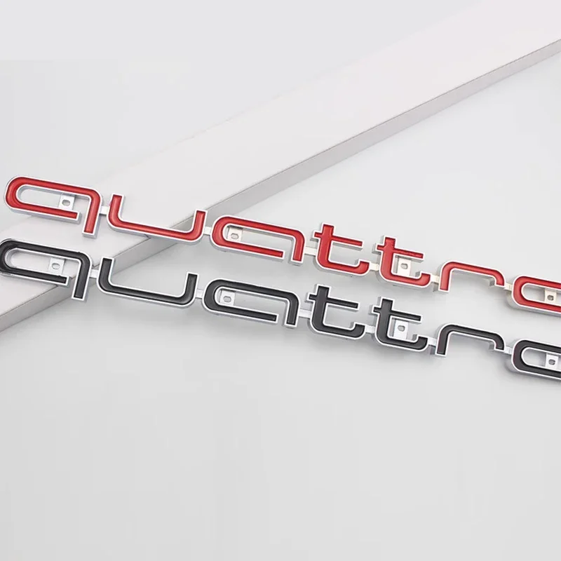 ABS Car Exterior Front Grille Emblem for Audi Quattro Logo A3 A4 A5 A6 A6L A7 A8 Q3 Q5 Q7 S3 S4 S5 RS3 RS4 RS6 Badge Accessories