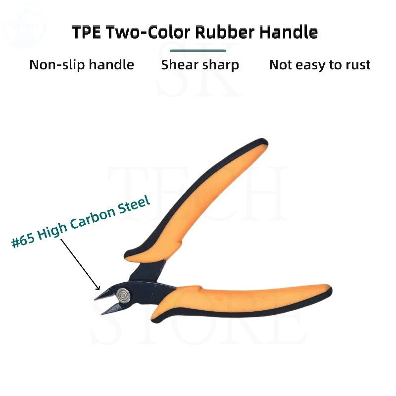 5inch Precision Diagonal Pliers Cutting Pliers For Wire Cable Cutter High Hardness HDR 56-58 Electronic Repair Hand Tools