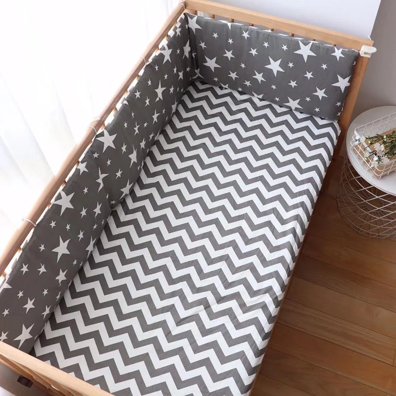 180x30 ซม.เปลเด็กกันชนผ้าฝ้ายหนานุ่ม COT Protector สําหรับทารก Anti-collision เบาะ Childern เตียงรั้วฝาครอบตกแต่งห้อง