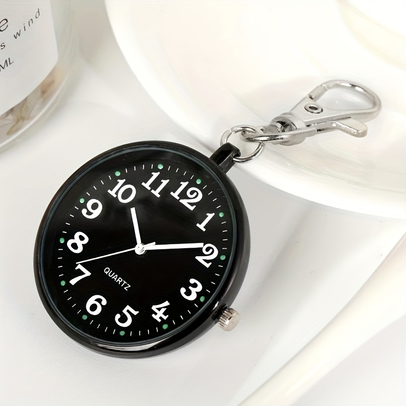 1pc New Mini Cute Keychain Watch Fashion Portable Quartz Pocket Watch with Keyring Men Women Watch Gift for Nurse Doctor Student