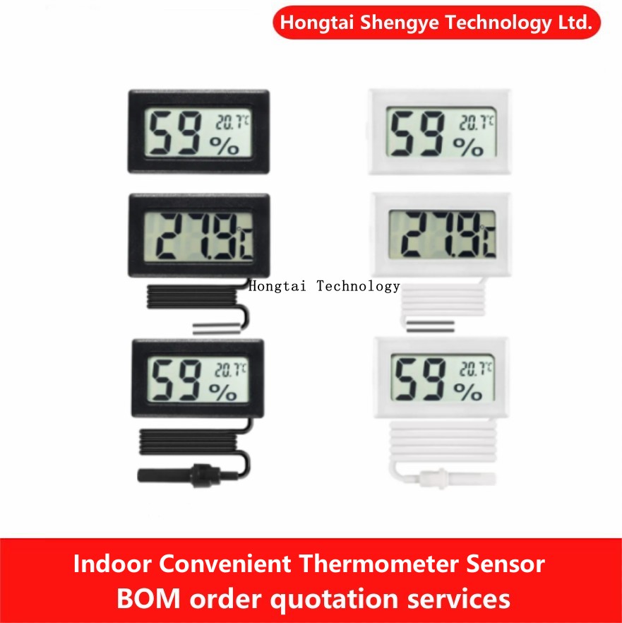 Mini Sensor de temperatura Digital LCD para interiores, medidor de higrómetro conveniente para tanque de peces, Sensor de temperatura del agua