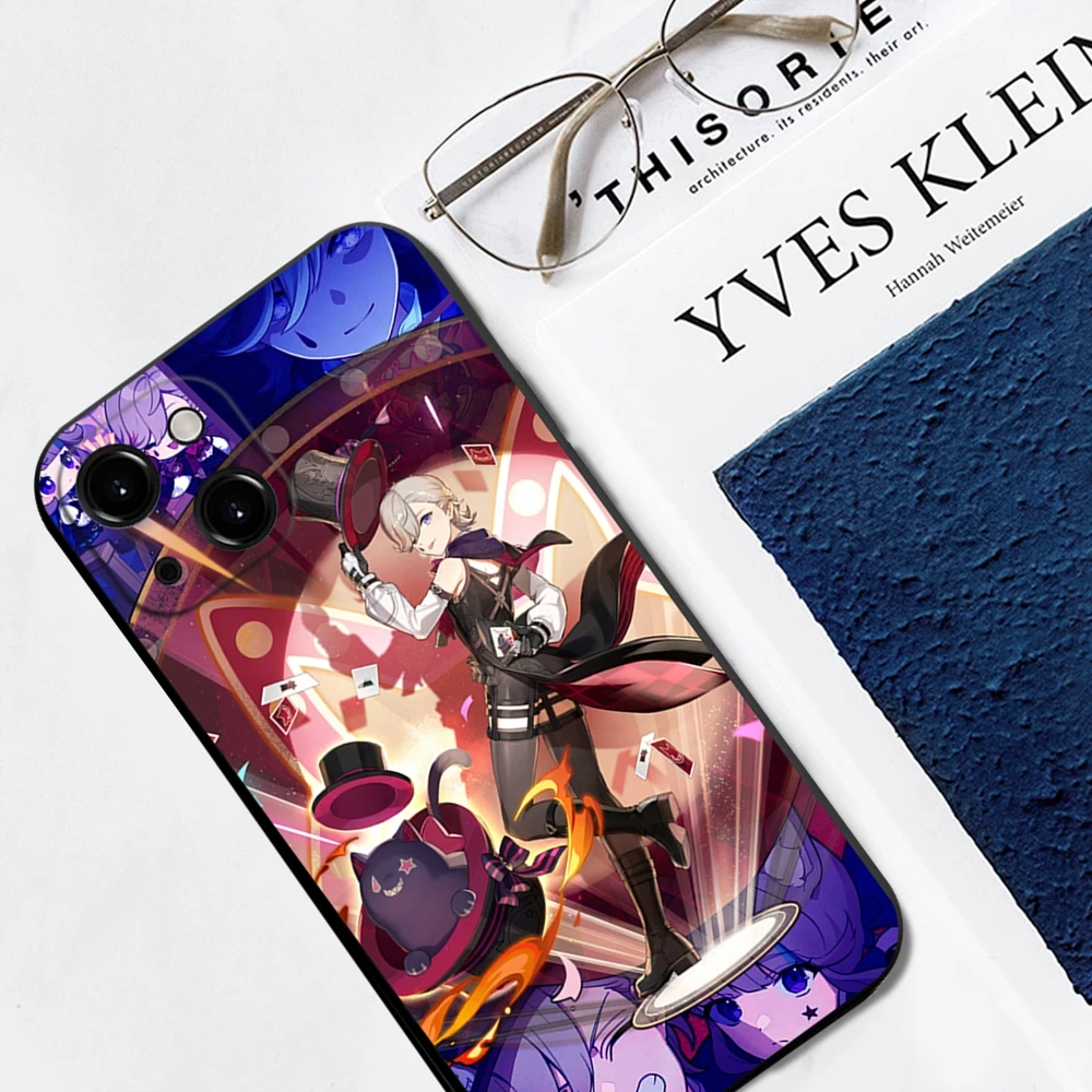 เคสโทรศัพท์ lyney Fontaine genshin impact 4.0 Character Magician สำหรับ iPhone 14 13 12 11 PRO MAX MINI XS x XR SE3 2 7 8 PLUS