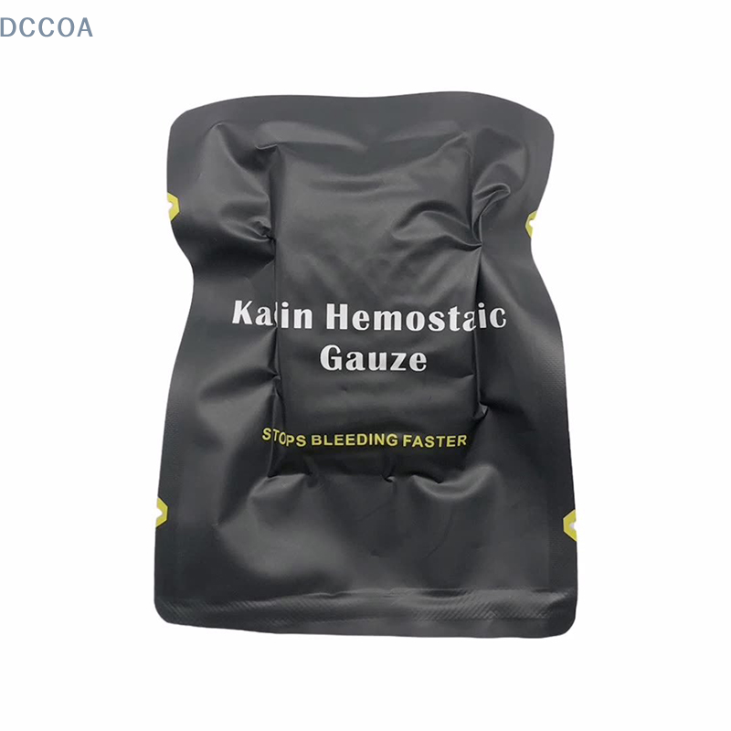 Gaze Kaolin hémostatique pour Combat d'urgence, traumatisme, pliable en Z, Soluble pour Kit de premiers secours tactique Ifak, pansement médical