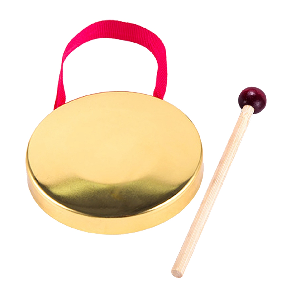 A71P 12cm Hand Gong Percussion Instrument with Round Play Hammer for School Festival