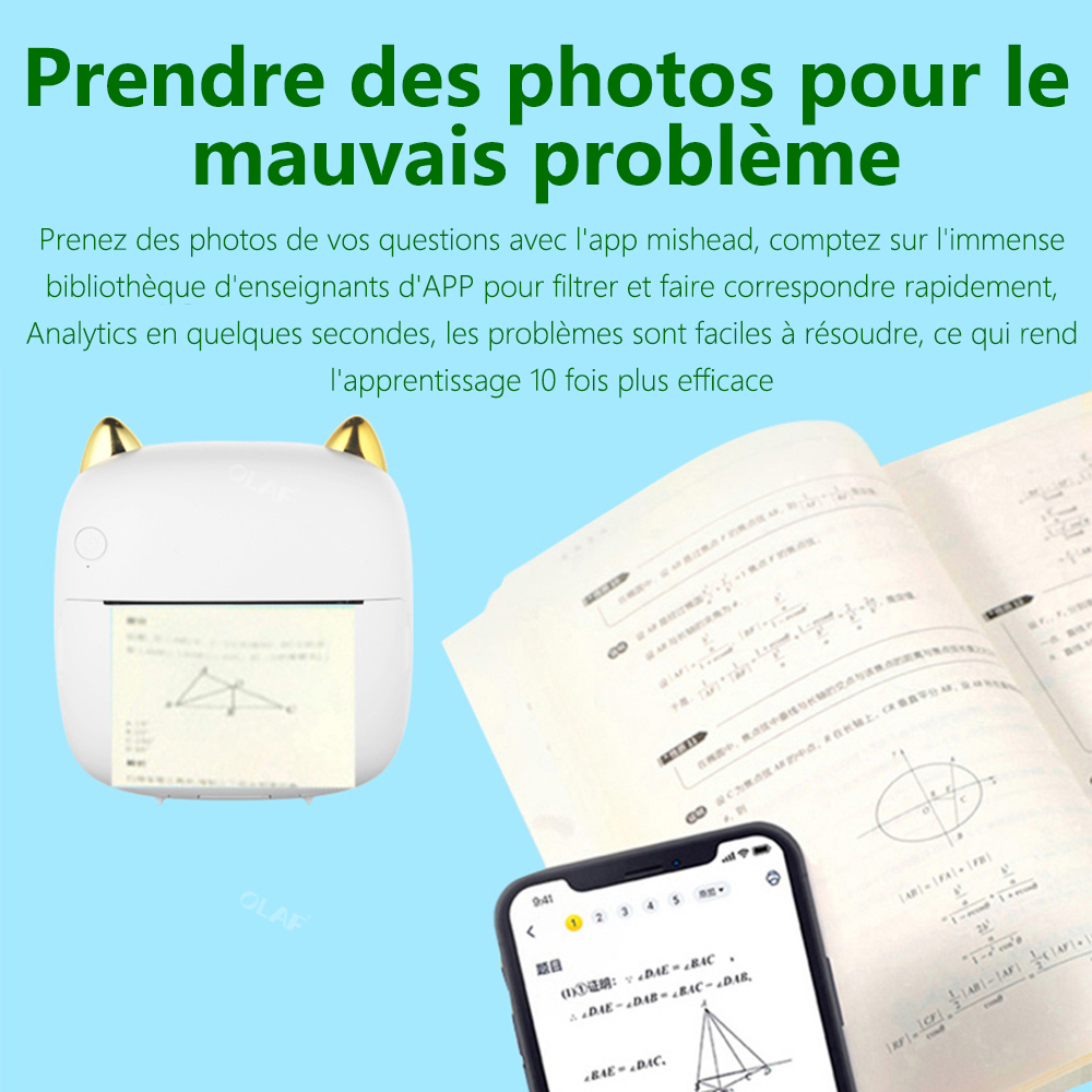 Mini imprimante papier thermique étiquette autocollant adhésif coloré papier auto-adhésif pour sans fil Bluetooth Photo imprimante sans encre 57mm