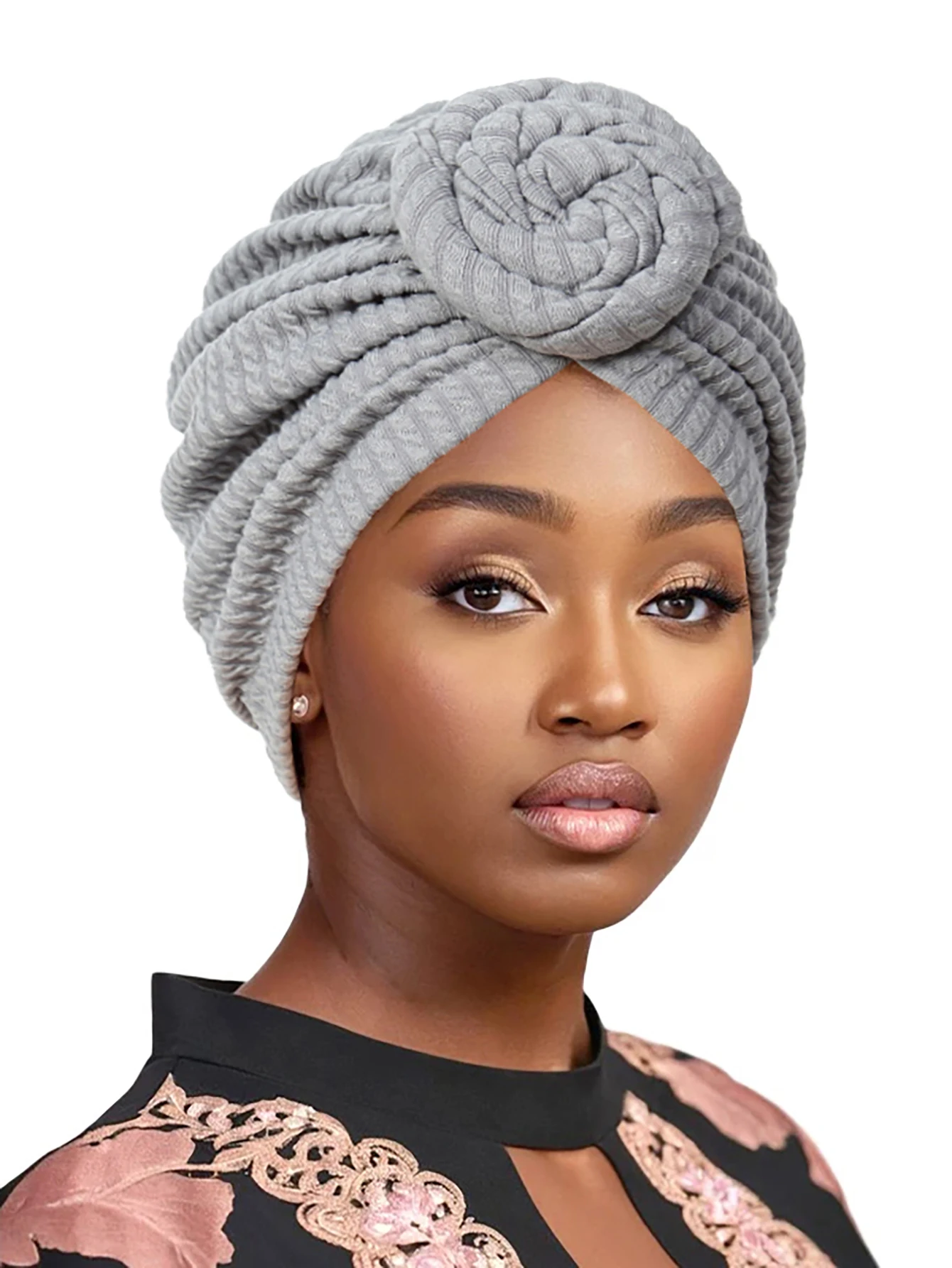 Moda feminina turbante hijab chapéus cabeça africana envolve macio elástico muçulmano chapéus respirável quimio boné para meninas