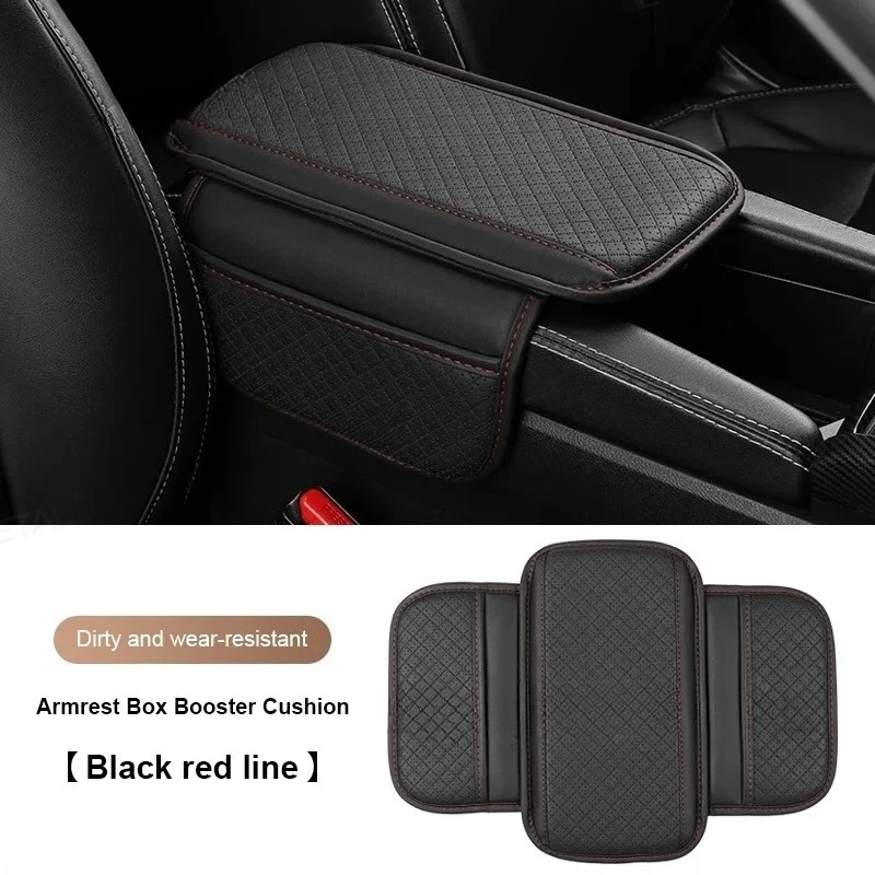Caixa de apoio de braço de carro de couro almofada de espuma de memória console central capa protetora de descanso de braço com bolso de armazenamento almofada de descanso de cotovelo