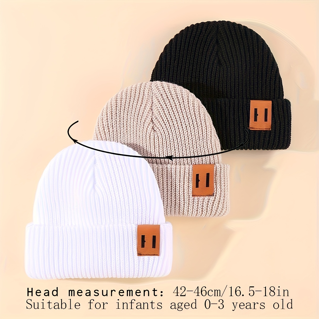 1/2/3 ชิ้นถักหมวกเด็กฤดูหนาวสําหรับเด็กเก็บทารกแรกเกิด Beanies สําหรับชายหญิงเด็กอุปกรณ์เสริมทารกแรกเกิด