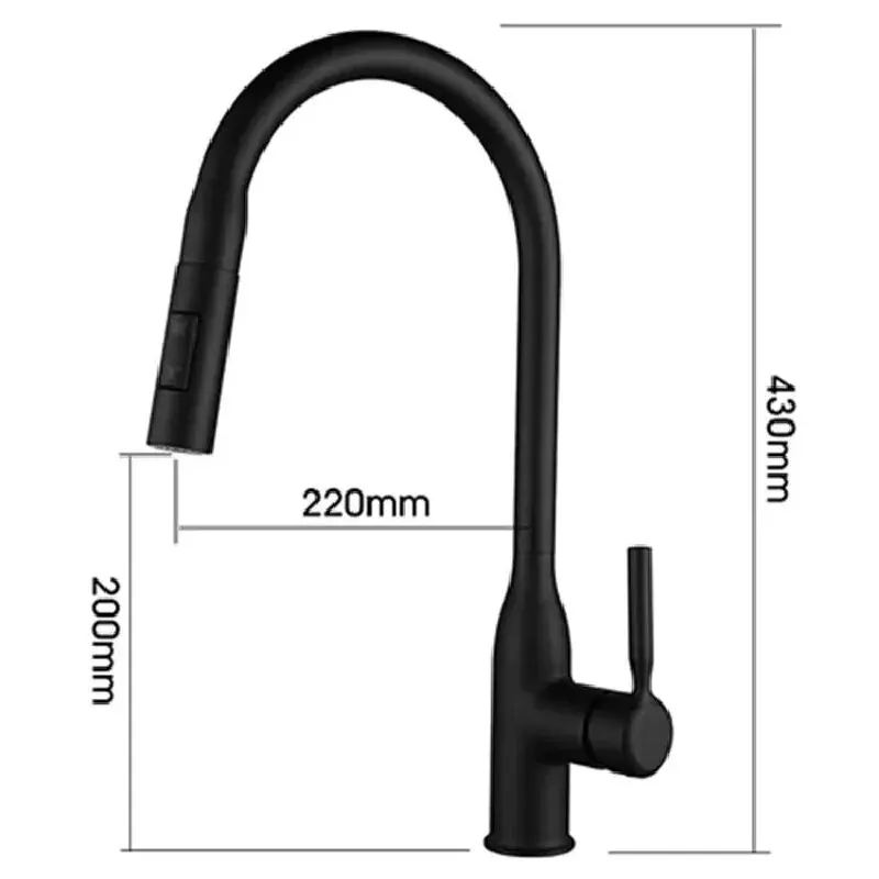 GEGVE 取り外し可能なキッチンシンクの蛇口スプリング蛇口引き出しスパウトミキサータップ温水冷水プルダウンタップスプレー付き調理