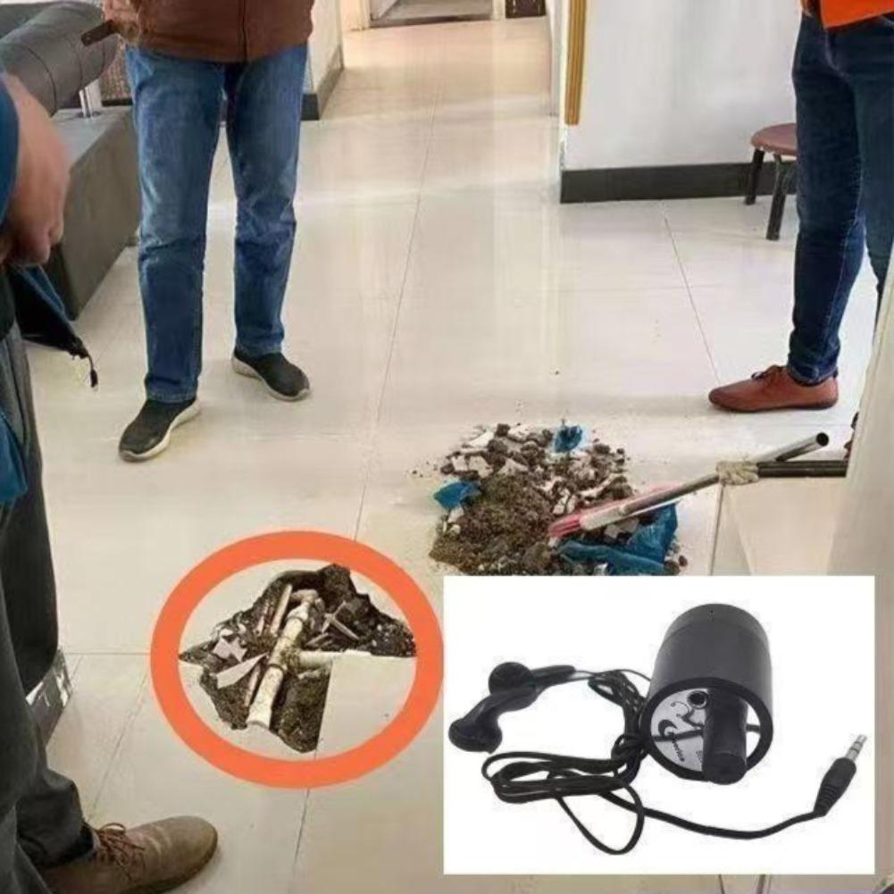 Vazamento de água com cabo de fone de ouvido branco macio de alta sensibilidade Som multifuncional para detecção de som de vazamento de tubo