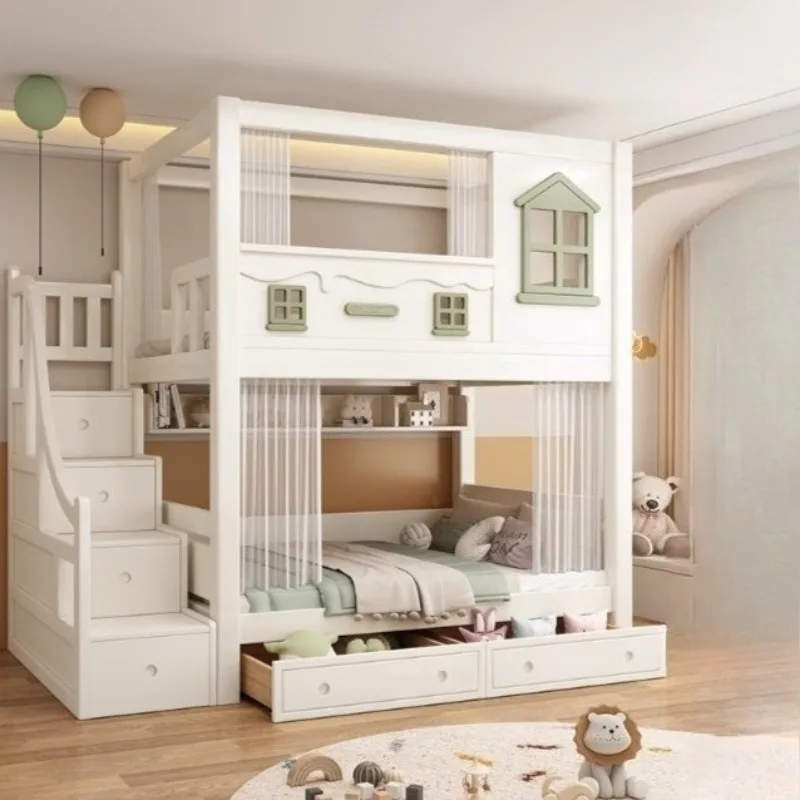 Child Bunk Bed Wooden Bed Kids Twin Bed Bunk  For Kids Beds For Children From 3 To 6 Years Kids Bedroom Furniture