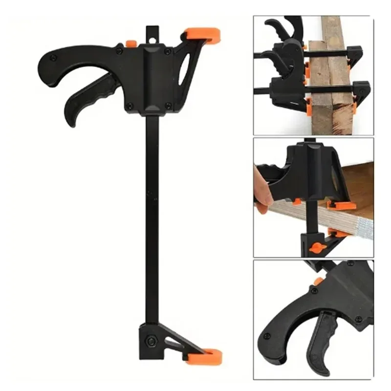 4' Woodworking Clamp 1/2Pcs Set Fixed Type Quick Ratchet Release Speed Extruded Nylon Work Bar Kit Spreader Gadgets DIY Portable