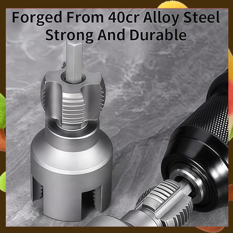 Alat Pengulir Pipa Internal & Eksternal Terintegrasi, Kit Pengulir Pipa Pvc Kompatibel Bor Listrik-Ritel