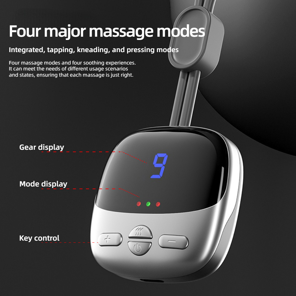 Mini Portátil Coluna Cervical Massageador, Inteligente Pendurado Pescoço, Ombro Compressa Quente, Dragagem Artefato, Pescoço Protetor