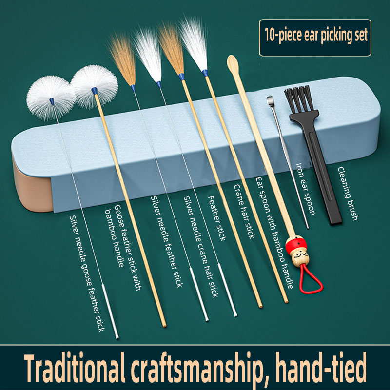 Double Silicone Soft Head Rotary Screw Earpick Ear Picking Tool Massage Ear Cleaner Earscoop Rod