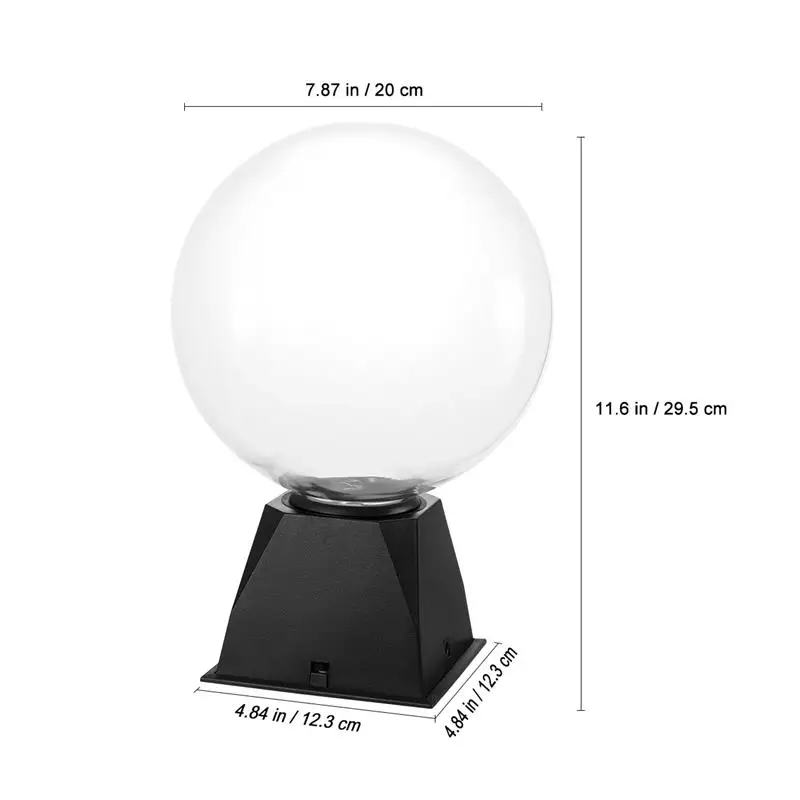 8นิ้ว Sensitive โคมไฟพลาสม่าเสียง Sensitive Sphere Globe Novelty สำหรับเด็กพร้อมปลั๊ก (สีฟ้า