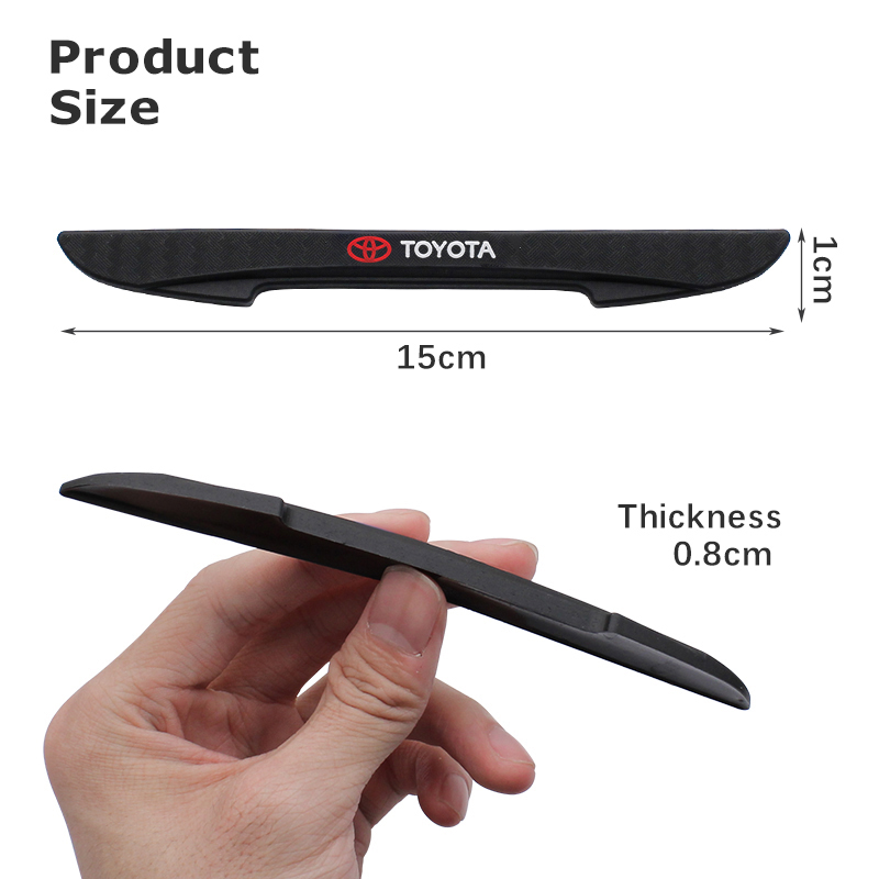 4 Uds. Tira anticolisión para parachoques, pegatinas protectoras contra arañazos para puerta de coche, accesorios para Toyota Corolla CHR Rav4 Yaris Auris Avensis