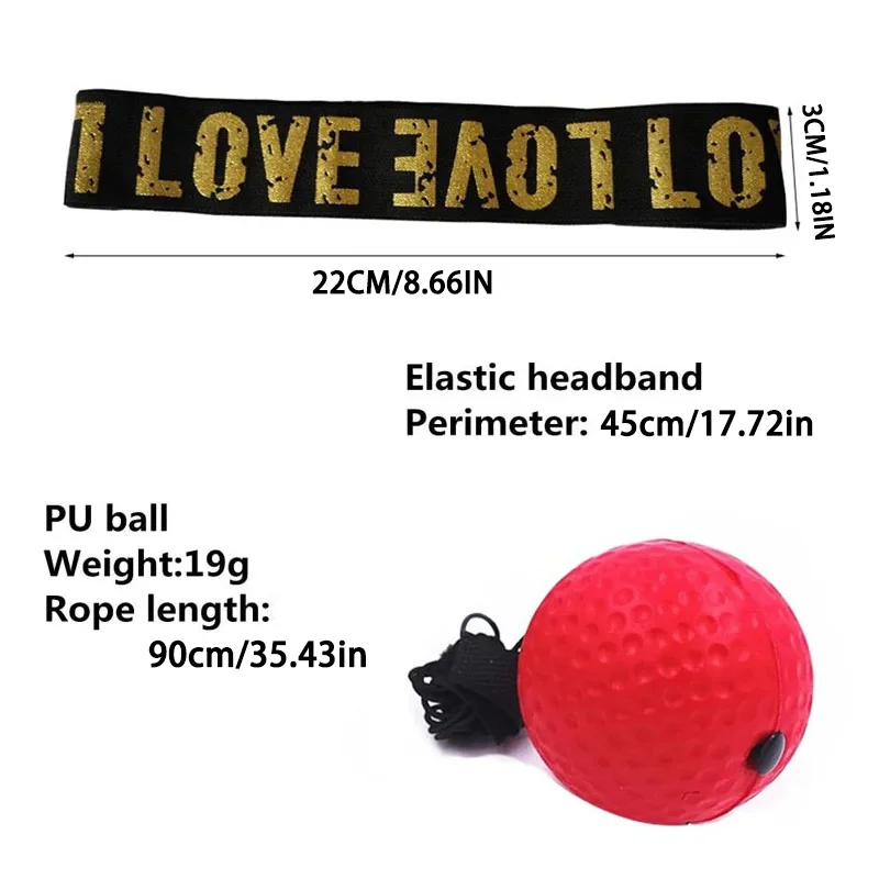 Palla da boxe riflettente Livelli di difficoltà multipli Palla da boxe con fascia perfetta per la reazione Agilità Punzonatura Velocità Combattimento Abilità