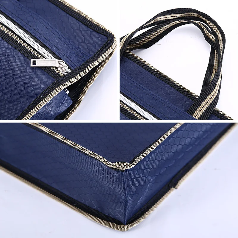 Bolsa de archivo portátil de tela Oxford, maletín impermeable para información de documentos de conferencia, oficina, viajes de negocios, maletines para ordenador portátil