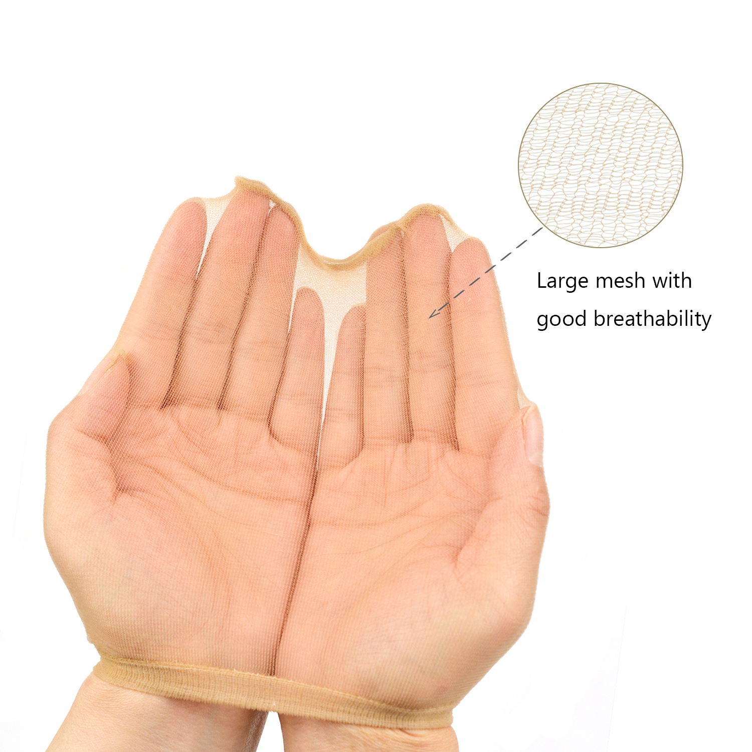 2Pcs HD Stocking Wig Caps Hair Net for Lace Front Wig Stretchy Wig Caps Thin and Breathable Mesh Nylon