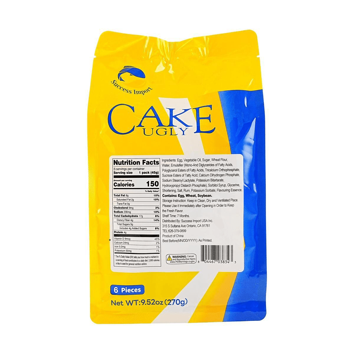 [8Packs]Ugly Cake,9.52 oz, 270.00g*8Packs