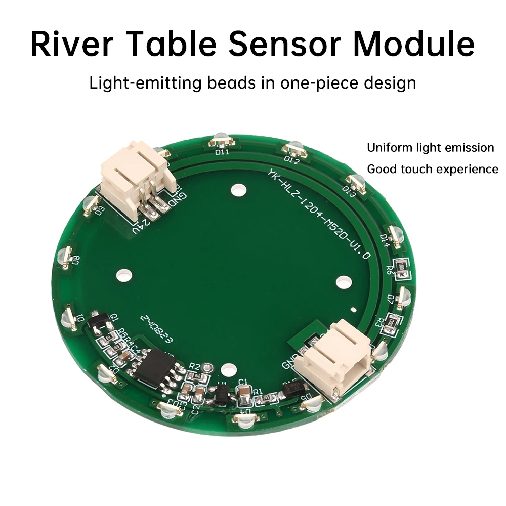 DC 24V 5A Sensibile al tocco LED Modulo emettitore di luce Tocco creativo Desktop fai da te Luce fluviale Lampada da terra per atmosfera festosa