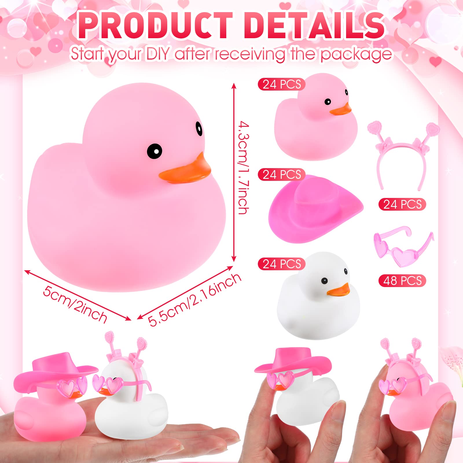 24/48 шт., резиновые утки