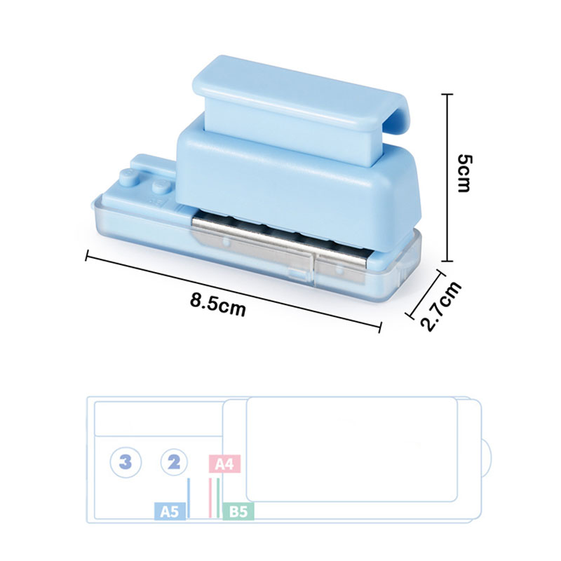 Fromthenon 5 fori Puncher Notebook a fogli mobili Carta Mini Puncher Rilegatura a fogli mobili Forniture di cancelleria per ufficio per studenti