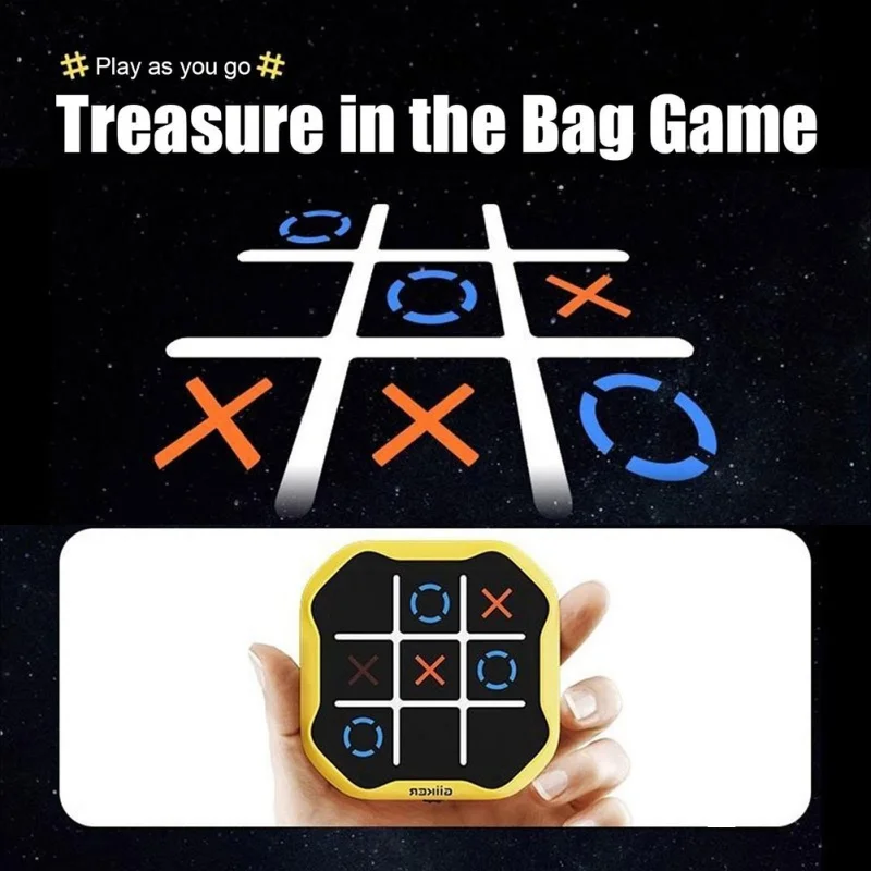 3 In 1 Tic Tac Toe 보드 게임 어린이 전자 장난감 선물 십자가 게임 메모리 훈련 어린이를위한 휴대용 여행 게임 성인
