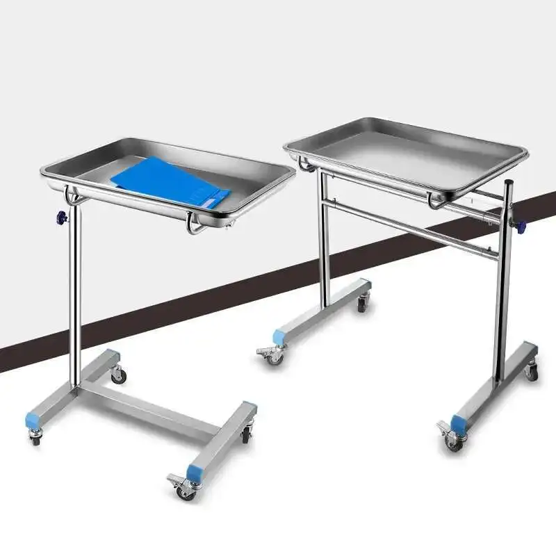 Carrello in acciaio inossidabile addensato Carrello medico Carrello per barbiere Carrello per vassoio per chirurgia ospedaliera Carrello ausiliario per salone di bellezza