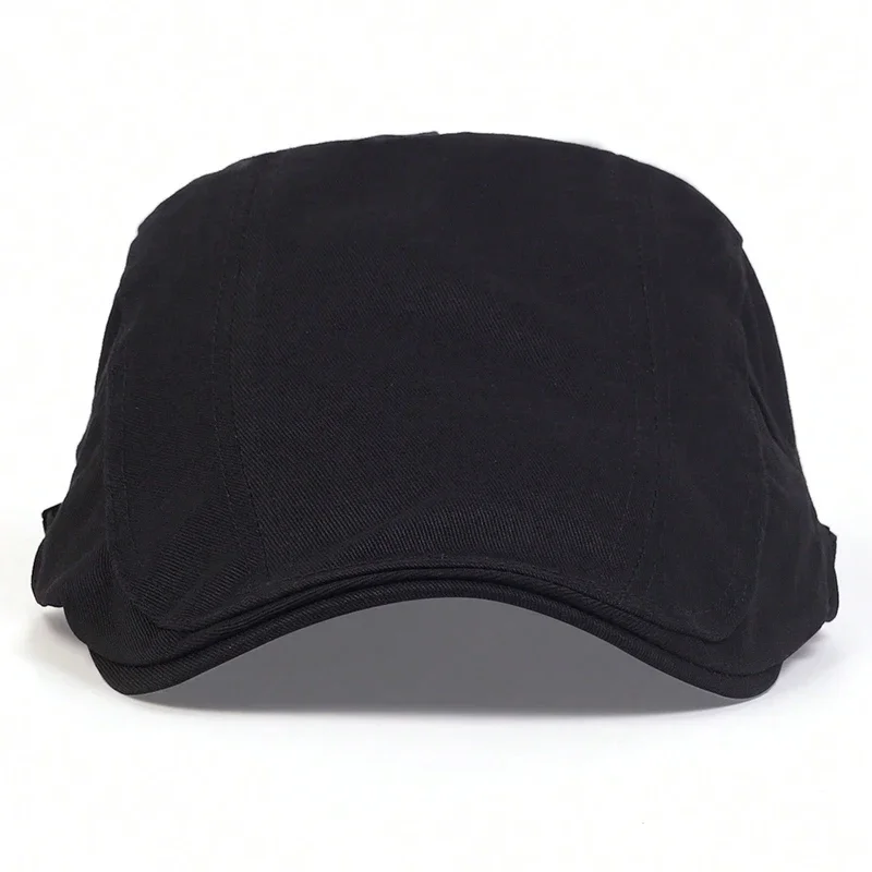 Men Light Board Solid Color Berets Newsboy Caps Hip Hop British Painters Hats Spring and Summer Adjustable Flat Cap