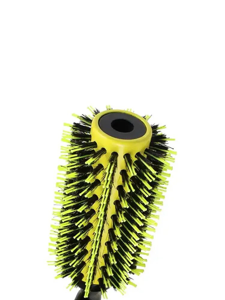 Pente de Ondulação De Cabelo De Cerda De Tubo De Alumínio, Agulha De Nylon Amarela, Rolo De Cauda Apontado, Em Estoque, Transfronteiriço, Comércio Exterior, Novo