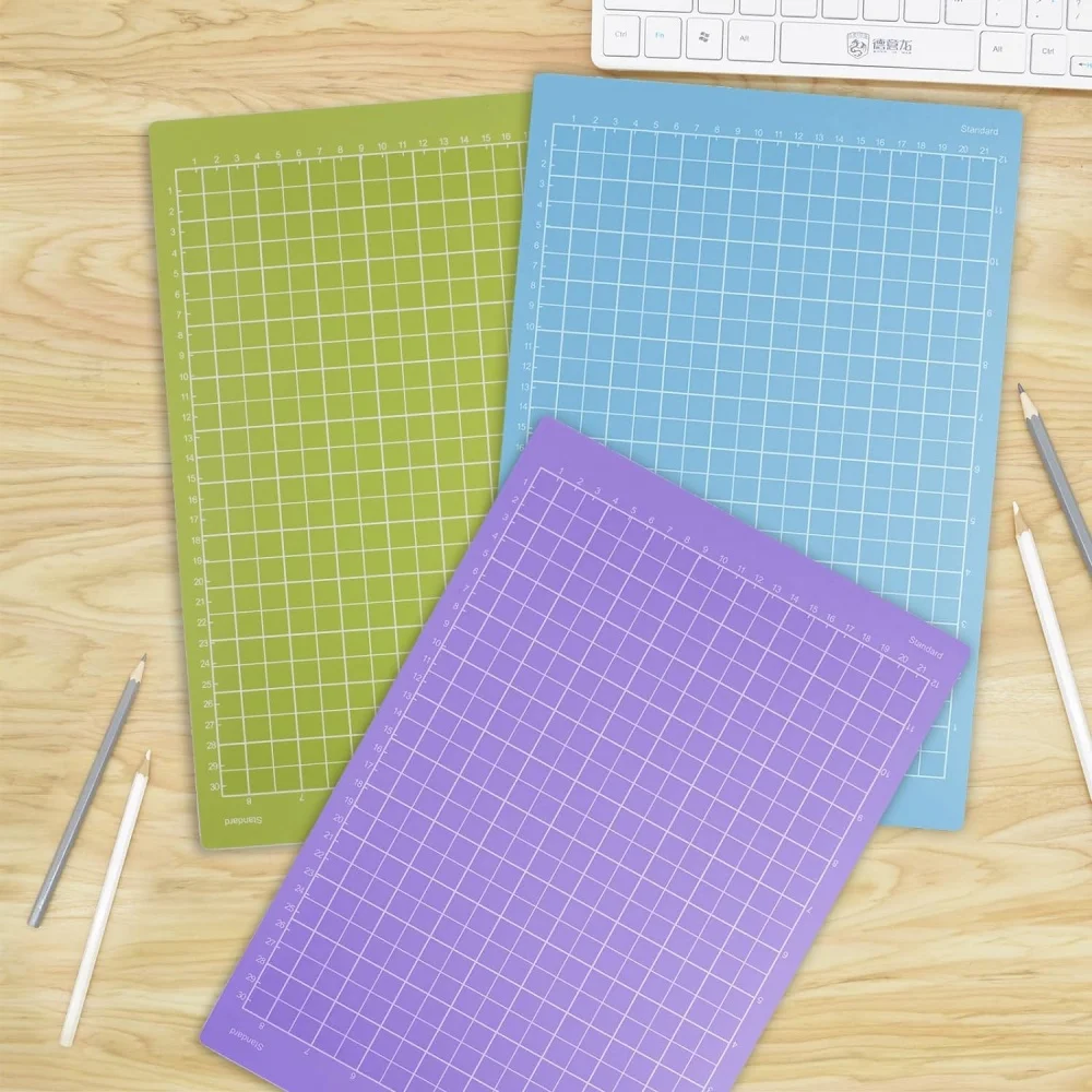8.5”x12” Cutting Mat for Cricut Joy Xtra (StandardGrip, LightGrip, StrongGrip 3 Mats), Variety Adhesive Cutting mats for Cricut