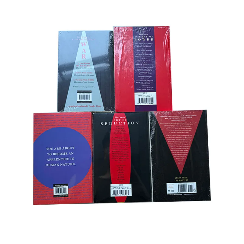 ロバート・グリーン著 5 冊/セット The Concise 48 Laws Of Power;人間性の簡潔な法則;誘惑とマスタリーの芸術: 戦争